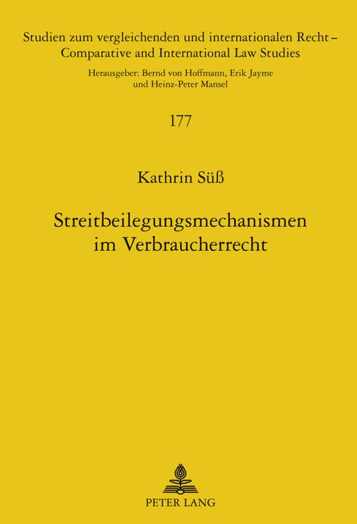 Produktbild: Streitbeilegungsmechanismen im Verbraucherrecht