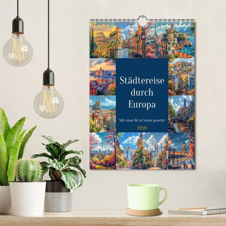 Produktbild: St&auml;dtereise durch Europa (Wandkalender 2026 DIN A4 hoch), CALVENDO Monatskalender