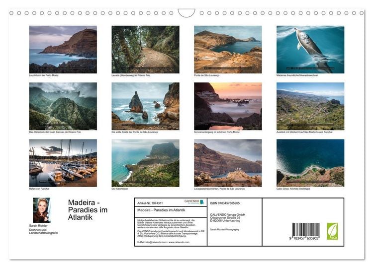 Produktbild: Madeira - Paradies im Atlantik (Wandkalender 2026 DIN A3 quer), CALVENDO Monatskalender