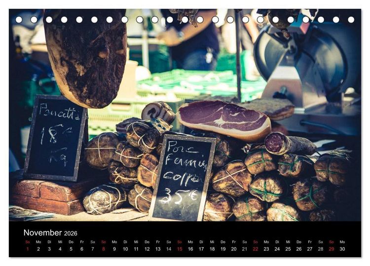 Produktbild: Erlebnis der Sinne - Franz&ouml;sischer Markt auf Korsika (Tischkalender 2026 DIN A5 quer), CALVENDO Monatskalender