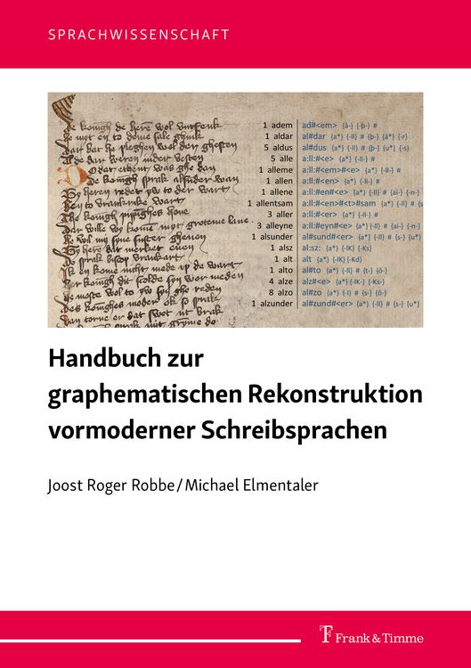 Produktbild: Handbuch zur graphematischen Rekonstruktion vormoderner Schreibsprachen