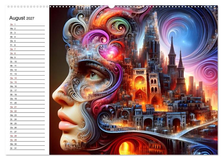 Produktbild: Metropolengesichter (Wandkalender 2027 DIN A2 quer), CALVENDO Monatskalender