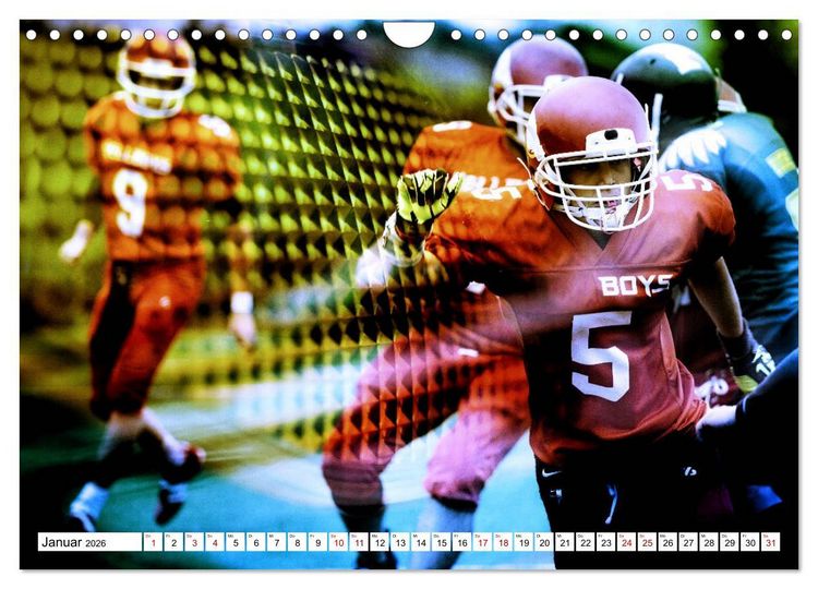 Produktbild: HEROES - American Football (Wandkalender 2026 DIN A4 quer), CALVENDO Monatskalender