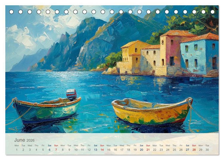 Produktbild: Impressions of landscape (Desk Calendar 2026 DIN A5 landscape), CALVENDO 12 Month DeskCalendar