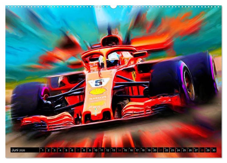 Produktbild: Deutsche in der Formel 1 (hochwertiger Premium Wandkalender 2026 DIN A2 quer), Kunstdruck in Hochglanz