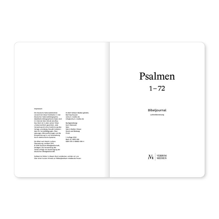 Produktbild: Die Psalmen 1&ndash;72 (Bibeljournal)