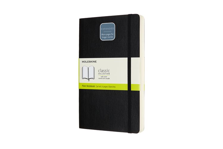 Produktbild: Moleskine Notizbuch Large/A5, Blanko, Erweiterte Seitenanzahl, Schwarz
