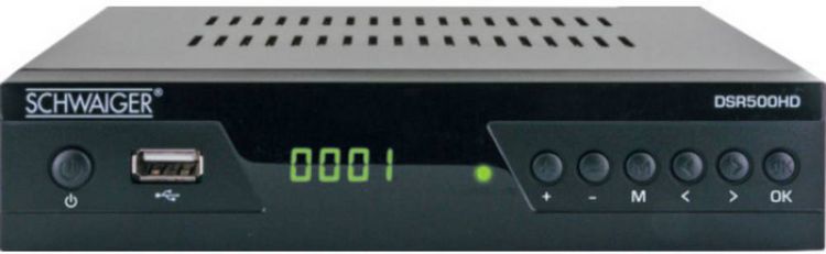 Produktbild: Schwaiger DSR500HD HD-SAT-Receiver Front-USB Anzahl Tuner: 1