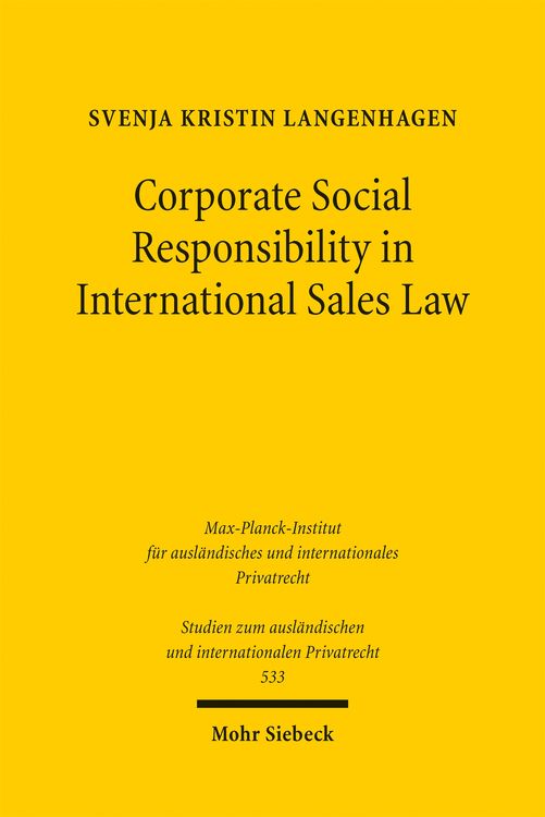 Produktbild: Corporate Social Responsibility in International Sales Law