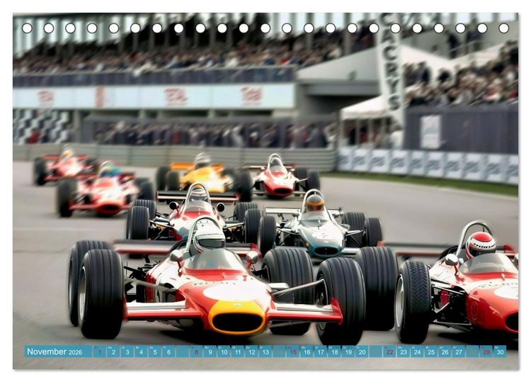 Produktbild: Formel 1 in den sechziger Jahren (Tischkalender 2026 DIN A5 quer), CALVENDO Monatskalender