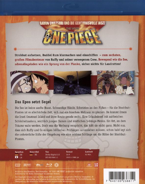 Produktbild: One Piece - 6. Film: Baron Omatsumi und die geheimnisvolle Insel