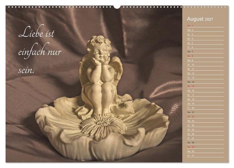 Produktbild: Engel - Die Worte der Liebe (hochwertiger Premium Wandkalender 2027 DIN A2 quer), Kunstdruck in Hochglanz