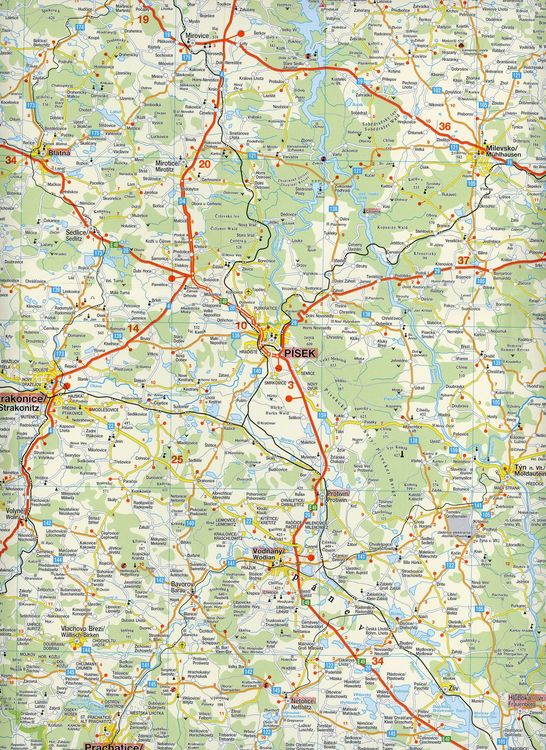 Produktbild: H&ouml;fer Stra&szlig;enkarte CS 004 Tschechien - S&uuml;dliches Egerland, B&ouml;hmerwald 1:200.000