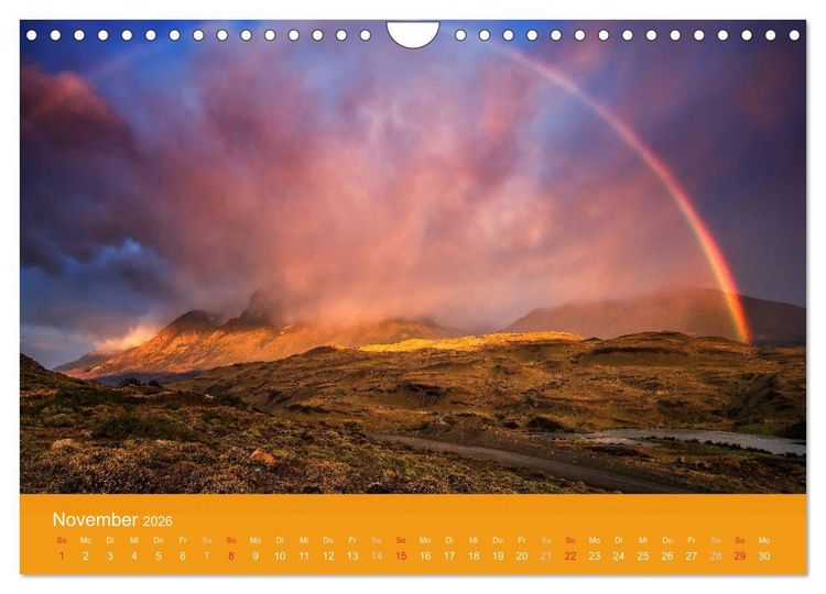 Produktbild: Farbenfrohes Patagonien (Wandkalender 2026 DIN A4 quer), CALVENDO Monatskalender