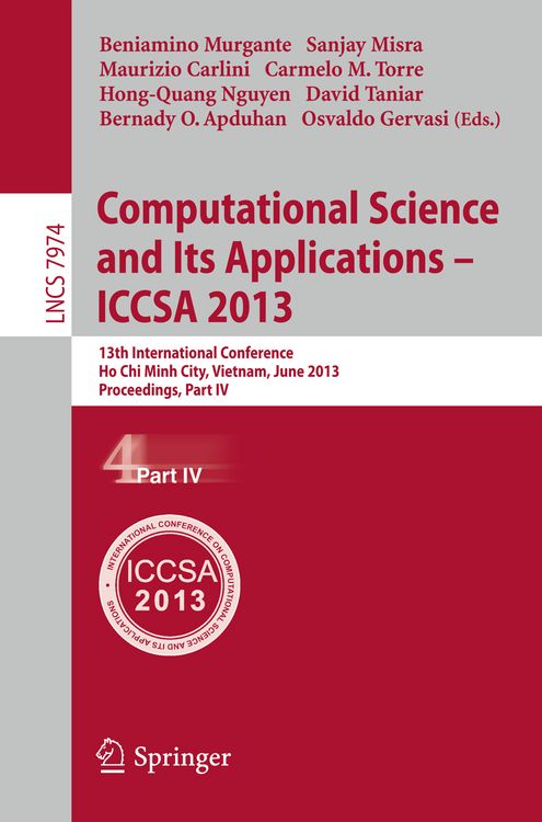 Produktbild: Computational Science and Its Applications -- ICCSA 2013