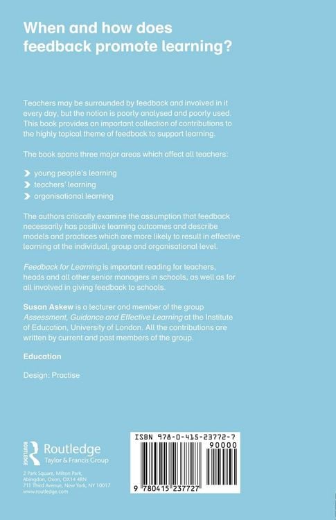 Produktbild: Feedback For Learning