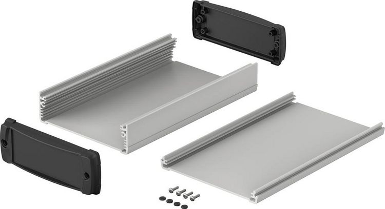 Produktbild: Bopla ELPH 1240-0200 ECOLINE_SET 83246200.HMT1 Profil-Geh&auml;use 120 x 200 x 42 Aluminium, ABS Natur, Schwarz (RAL 9005) 1 St.