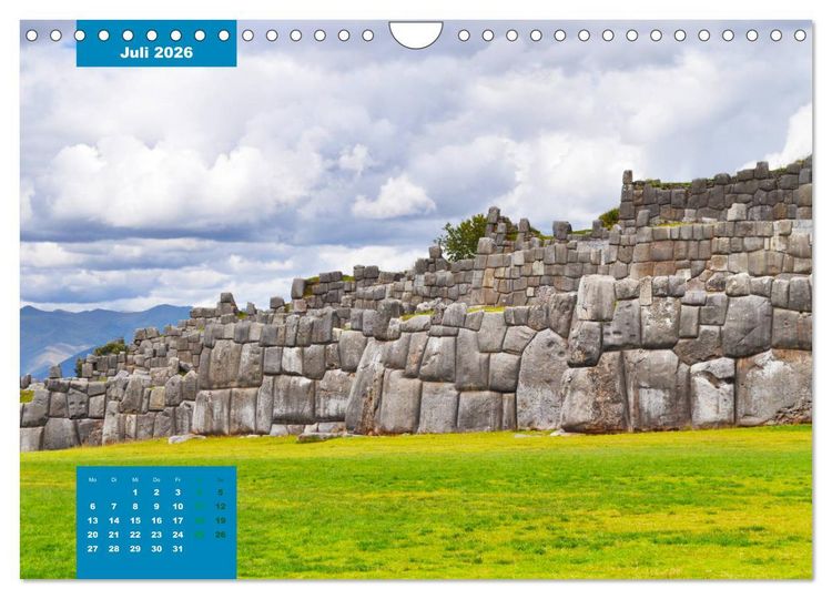 Produktbild: Erlebe mit mir das unverwechselbare Peru (Wandkalender 2026 DIN A4 quer), CALVENDO Monatskalender