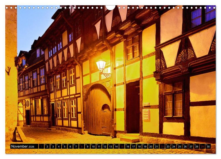 Produktbild: QUEDLINBURG F&Uuml;R NACHTSCHW&Auml;RMER (Wandkalender 2026 DIN A3 quer), CALVENDO Monatskalender