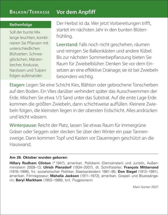 Produktbild: Mein Garten Tagesabrei&szlig;kalender 2027 - Praktische Tipps f&uuml;r 2027