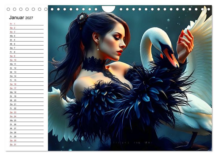 Produktbild: Geheimnisvolle Frauenportr&auml;ts (Wandkalender 2027 DIN A4 quer), CALVENDO Monatskalender