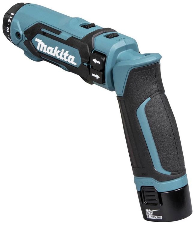 Produktbild: Makita DF012DSE Akku-Knickschrauber 7.2 V 1.5 Ah Li-Ion inkl. 2. Akku, inkl. Ladeger&auml;t, inkl. Koffer