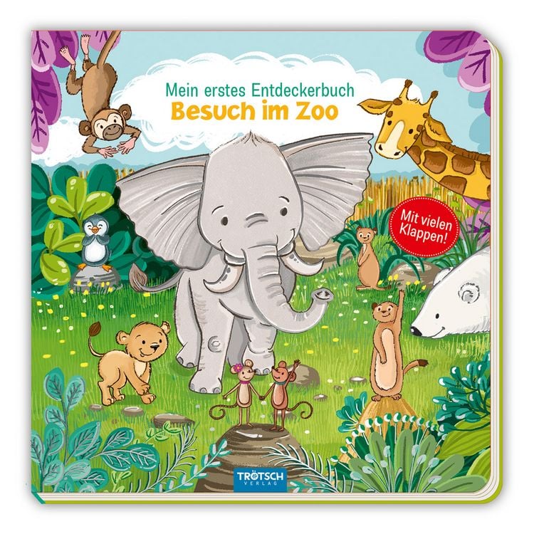 Produktbild: Tr&ouml;tsch Pappenbuch mit Klappen Mein erstes Entdeckerbuch Besuch im Zoo