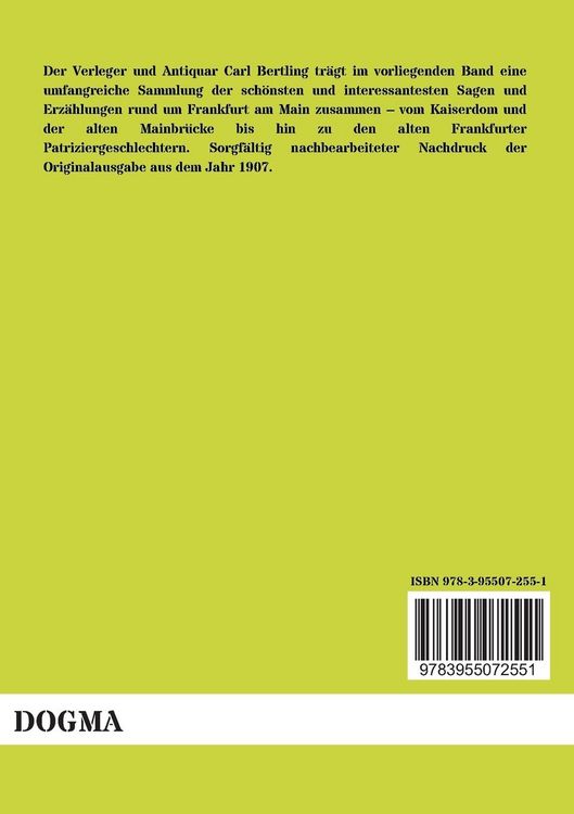 Produktbild: Frankfurter Sagen- und Geschichtenbuch