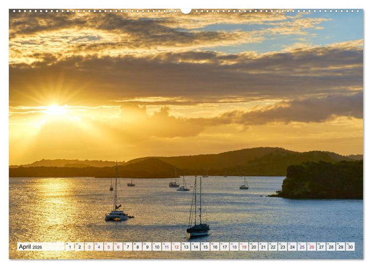 Produktbild: Inseln &uuml;ber dem Winde (hochwertiger Premium Wandkalender 2026 DIN A2 quer), Kunstdruck in Hochglanz
