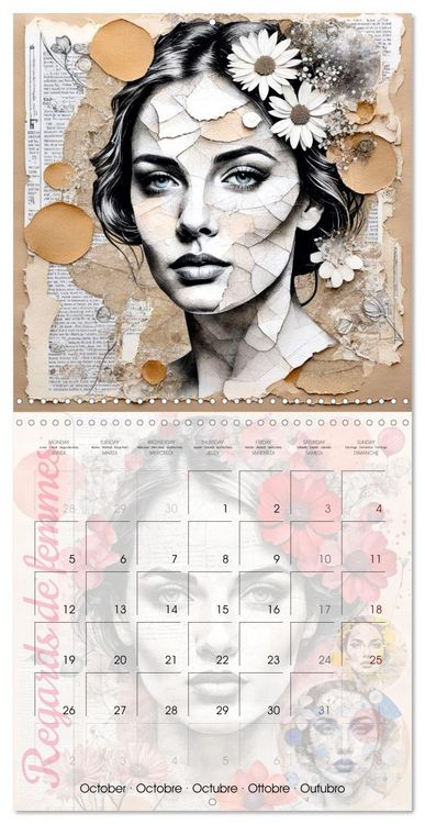 Produktbild: Regards de femmes (Calendrier mural carr&eacute; 2026 30x30 cm) Calendrier double avec une page pour vos prises de notes