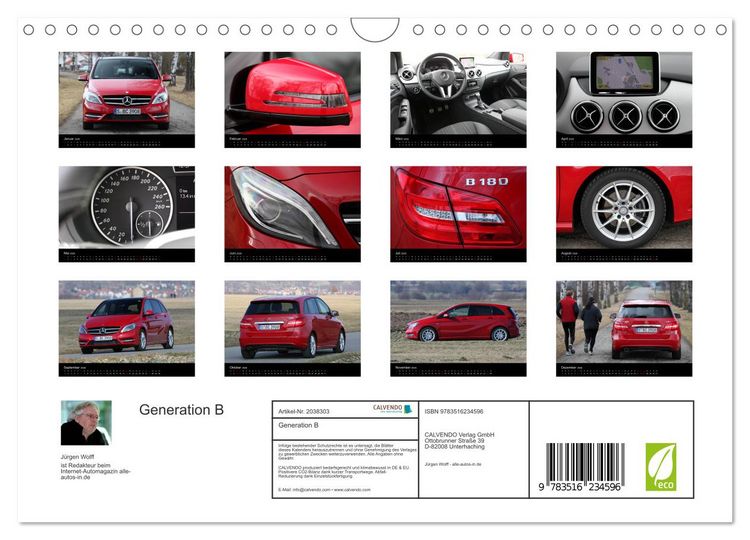 Produktbild: Generation B (Wandkalender 2026 DIN A4 quer), CALVENDO Monatskalender