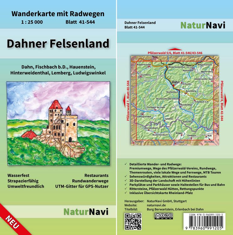 Produktbild: Dahner Felsenland, Blatt 41-544, 1 : 25 000