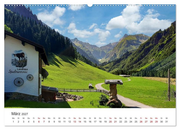 Produktbild: Oberstdorf - Bergparadies in den Alpen (hochwertiger Premium Wandkalender 2027 DIN A2 quer), Kunstdruck in Hochglanz