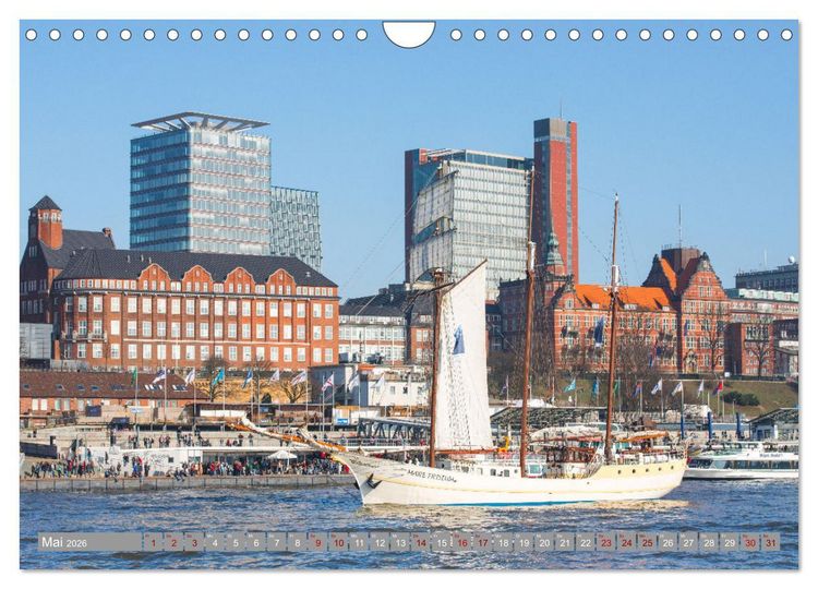 Produktbild: HAMBURG - Maritime Metropole (Wandkalender 2026 DIN A4 quer), CALVENDO Monatskalender