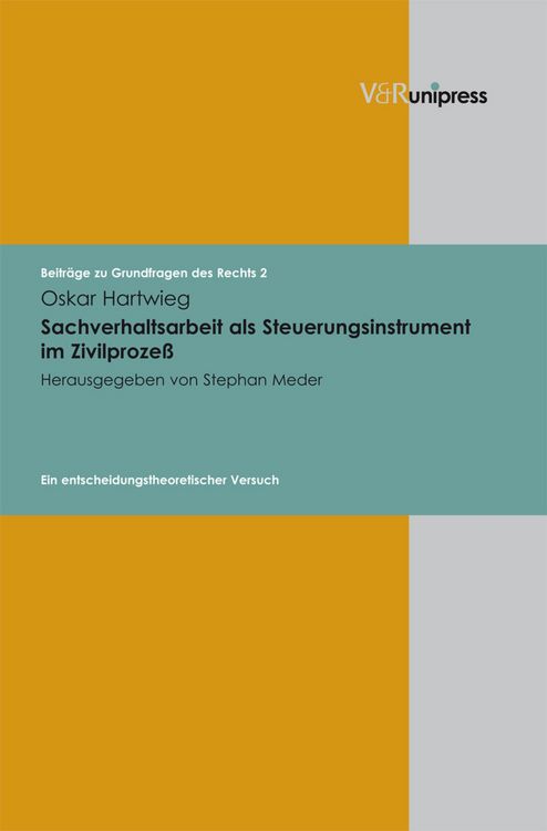 Produktbild: Sachverhaltsarbeit als Steuerungsinstrument im Zivilproze&szlig;
