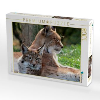 Produktbild: CALVENDO Puzzle Familie Luchs - Mutterliebe | 1000 Teile Lege-Gr&ouml;&szlig;e 64x48cm Foto-Puzzle f&uuml;r gl&uuml;ckliche Stunden