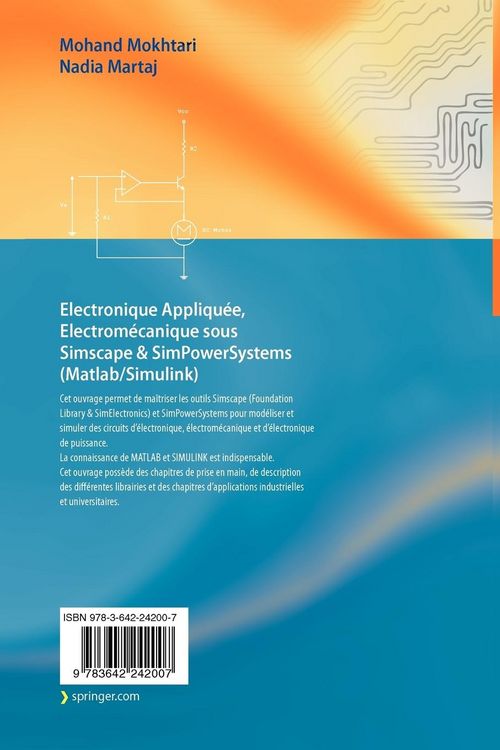 Produktbild: Electronique Appliqu&eacute;e, Electrom&eacute;canique sous Simscape & SimPowerSystems (Matlab/Simulink)