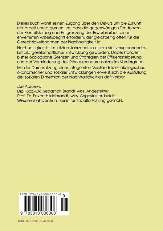 Produktbild: Zukunft der Arbeit und soziale Nachhaltigkeit