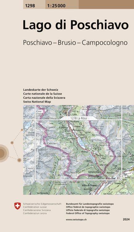 Produktbild: Swisstopo 1 : 25 000 ago di Poschiavo
