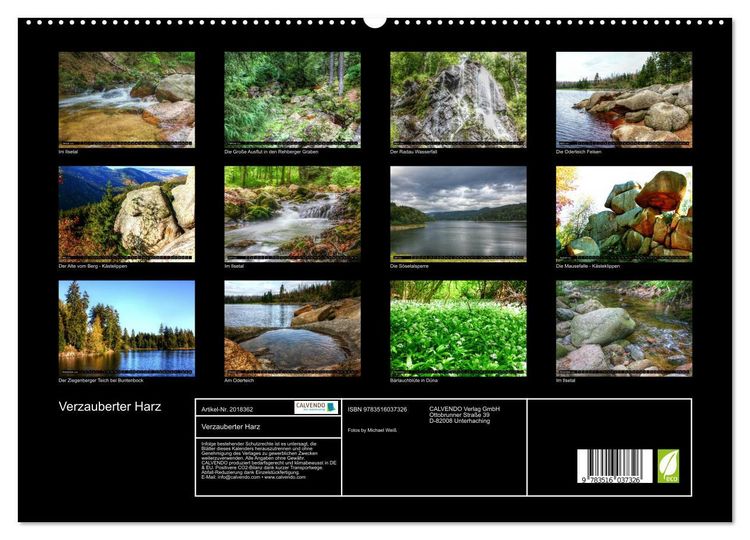 Produktbild: Verzauberter Harz (hochwertiger Premium Wandkalender 2026 DIN A2 quer), Kunstdruck in Hochglanz