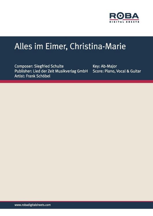 Produktbild: Alles im Eimer, Christina-Marie