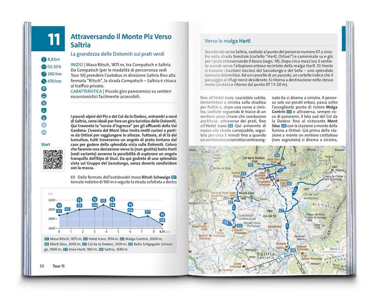 Produktbild: KOMPASS guida escursionistica Alpe di Siusi, Sassolungo, Sciliar, Val di Tires, 35 itinerari