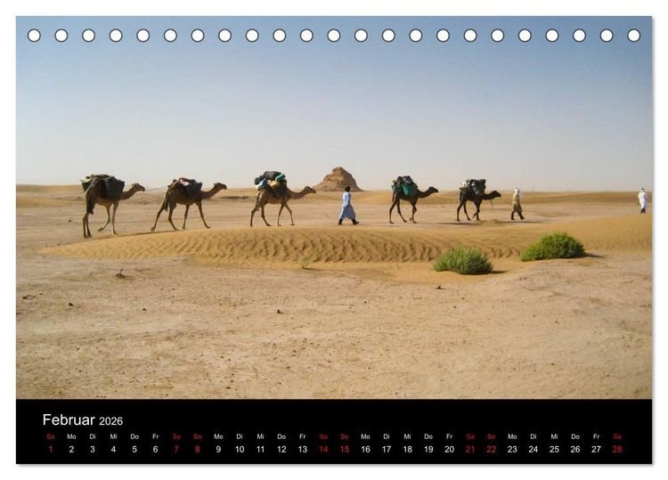 Produktbild: Sahara W&uuml;stentrekking (Tischkalender 2026 DIN A5 quer), CALVENDO Monatskalender