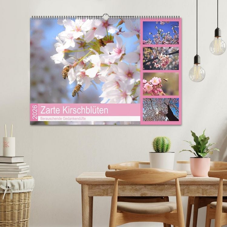 Produktbild: Zarte Kirschbl&uuml;ten - Berauschende Gedankend&uuml;fte (Wandkalender 2026 DIN A2 quer), CALVENDO Monatskalender