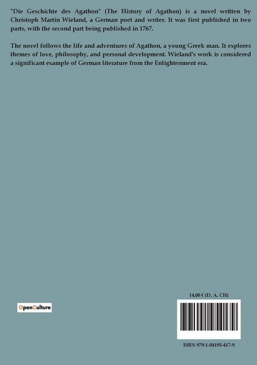 Produktbild: Die Geschichte des Agathon