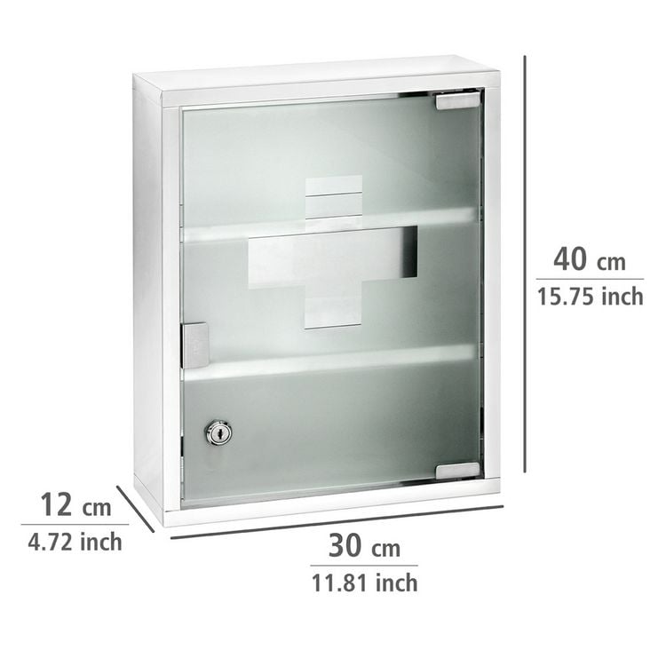 Medikamentenschrank Edelstahl 30 x 40 cm, glänzend kaufen