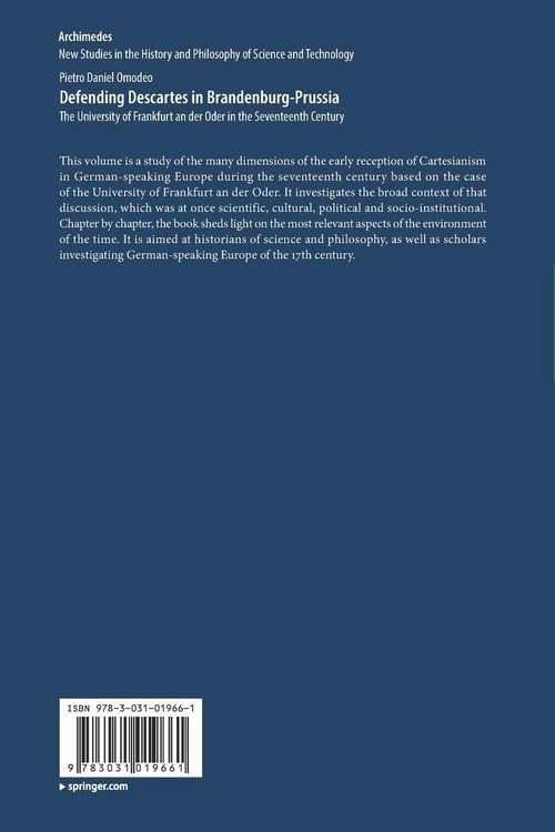 Produktbild: Defending Descartes in Brandenburg-Prussia