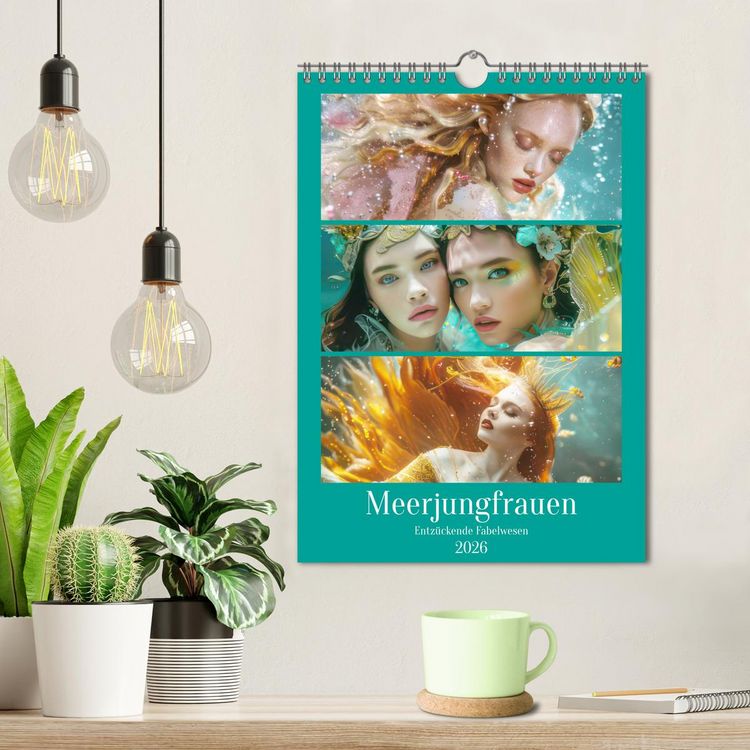 Produktbild: Meerjungfrauen &ndash; Entz&uuml;ckende Fabelwesen (Wandkalender 2026 DIN A4 hoch), CALVENDO Monatskalender