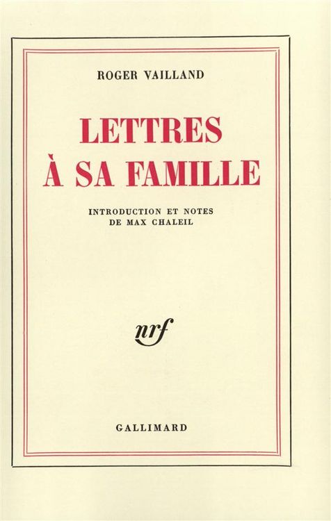 Produktbild: Lettres &agrave; sa famille