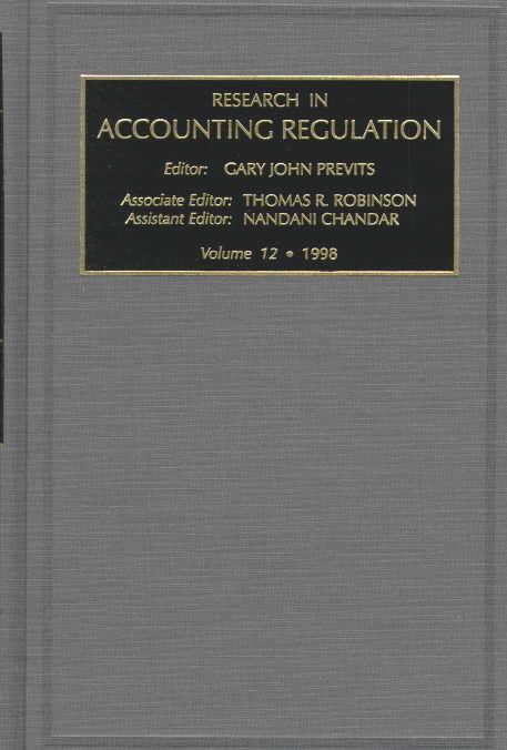 Produktbild: Research in Accounting Regulation 1998